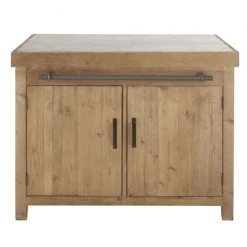 Maisons Du Monde Îlots Et Dessertes Billot Cuisine 2 Portes 4 Tiroirs En Pin Recyclé Effet Vieilli