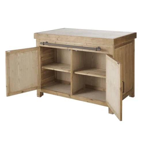 Maisons Du Monde Îlots Et Dessertes Billot Cuisine 2 Portes 4 Tiroirs En Pin Recyclé Effet Vieilli 5 Maisons Du Monde Îlots Et Dessertes Billot Cuisine 2 Portes 4 Tiroirs En Pin Recyclé Effet Vieilli – Image 3