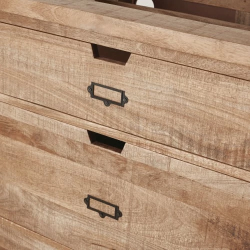 Maisons Du Monde Meubles Bas Casserolier Cuisine 3 Tiroirs En Manguier Massif 5 Maisons Du Monde Meubles Bas Casserolier Cuisine 3 Tiroirs En Manguier Massif – Image 3