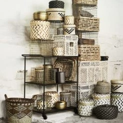 Madam Stoltz Îlots Et Dessertes Chariot à Roulettes En Métal Noir -Meubles de cuisine Soldes chariot a roulettes en metal noir 2