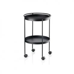 Zone Denmark Îlots Et Dessertes Chariot De Bar à Roulette En Fer Noir