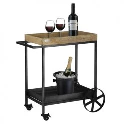 WOMO-DESIGN Îlots Et Dessertes Chariot De Service Naturel/noir, 60x40x80 Cm, En Bois 12 WOMO-DESIGN Îlots Et Dessertes Chariot De Service Naturel/noir, 60x40x80 Cm, En Bois -Meubles de cuisine Soldes chariot de service naturel noir 60x40x80 cm en bois 4