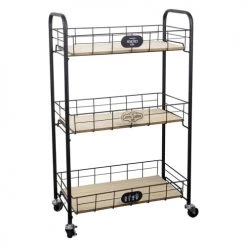 The Home Deco Factory Îlots Et Dessertes Desserte à Roulettes 3 Niveaux