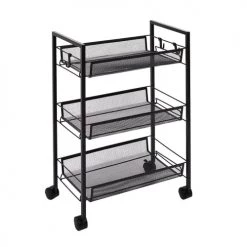 The Home Deco Factory Îlots Et Dessertes Desserte à Roulettes 3 Niveaux