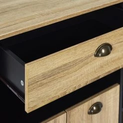 The Home Deco Factory Îlots Et Dessertes Desserte à Roulettes -Meubles de cuisine Soldes desserte a roulettes 4