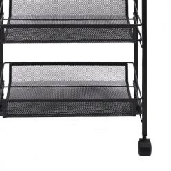 The Home Deco Factory Îlots Et Dessertes Desserte à Roulettes 4 Niveaux -Meubles de cuisine Soldes desserte a roulettes 4 niveaux 2