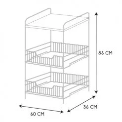 Toilinux Îlots Et Dessertes Desserte à Roulettes En Métal Et Mdf Noir -Meubles de cuisine Soldes desserte a roulettes en metal et mdf noir 2