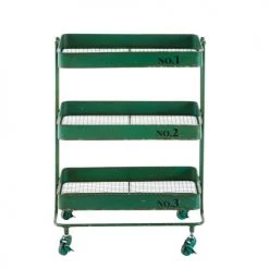 Maisons Du Monde Îlots Et Dessertes Desserte à Roulettes En Métal Vert