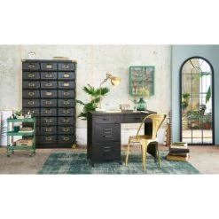 Maisons Du Monde Îlots Et Dessertes Desserte à Roulettes En Métal Vert -Meubles de cuisine Soldes desserte a roulettes en metal vert 1000 14 13 176559 4