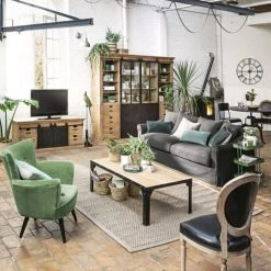 Maisons Du Monde Îlots Et Dessertes Desserte à Roulettes En Métal Vert -Meubles de cuisine Soldes desserte a roulettes en metal vert 1000 14 13 176559 6