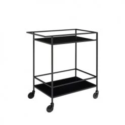 House Nordic Îlots Et Dessertes Desserte à Roulettes Noire 9 House Nordic Îlots Et Dessertes Desserte à Roulettes Noire -Meubles de cuisine Soldes desserte a roulettes noire 2