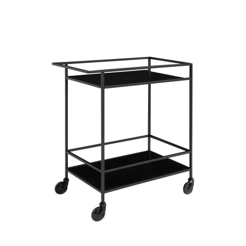 House Nordic Îlots Et Dessertes Desserte à Roulettes Noire 5 House Nordic Îlots Et Dessertes Desserte à Roulettes Noire – Image 3