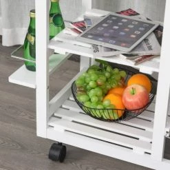 Homcom Îlots Et Dessertes Desserte Chariot Cuisine Multi-rangements Aspect Chêne Clair Pin Blanc 12 Homcom Îlots Et Dessertes Desserte Chariot Cuisine Multi-rangements Aspect Chêne Clair Pin Blanc -Meubles de cuisine Soldes desserte chariot cuisine multi rangements aspect chene clair pin blanc 4