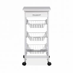 Alice's Garden Îlots Et Dessertes Desserte De Cuisine à Roulettes Blanche 11 Alice's Garden Îlots Et Dessertes Desserte De Cuisine à Roulettes Blanche -Meubles de cuisine Soldes desserte de cuisine a roulettes blanche 3