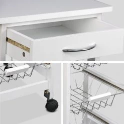 Alice's Garden Îlots Et Dessertes Desserte De Cuisine à Roulettes Blanche 13 Alice's Garden Îlots Et Dessertes Desserte De Cuisine à Roulettes Blanche -Meubles de cuisine Soldes desserte de cuisine a roulettes blanche 5