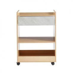 Baita Îlots Et Dessertes Desserte De Cuisine à Roulettes Effet Chêne Et Béton