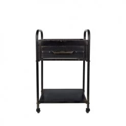 Drawer Îlots Et Dessertes Desserte De Cuisine à Roulettes Noir