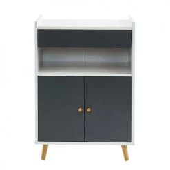 Baita Îlots Et Dessertes Desserte De Cuisine Blanc Et Gris 60cm