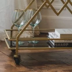 Nordal Îlots Et Dessertes Desserte En Métal Doré -Meubles de cuisine Soldes desserte en metal dore 3