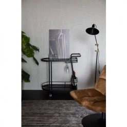 Dutchbone Îlots Et Dessertes Desserte En Métal Noir -Meubles de cuisine Soldes desserte en metal noir 8