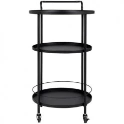 Maisons Du Monde Îlots Et Dessertes Desserte En Métal Noir à Roulettes