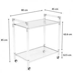 Kare Design Îlots Et Dessertes Desserte En Verre Et Acier Doré -Meubles de cuisine Soldes desserte en verre et acier dore 4