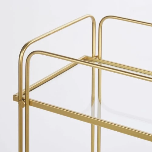 Maisons Du Monde Îlots Et Dessertes Desserte En Verre Transparent Et Métal Doré 5 Maisons Du Monde Îlots Et Dessertes Desserte En Verre Transparent Et Métal Doré – Image 3