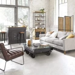 Maisons Du Monde Îlots Et Dessertes Desserte Haute En Manguier Massif L101 -Meubles de cuisine Soldes desserte haute en manguier massif l101 1000 15 6 156585 12