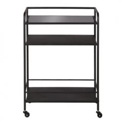 Zago Îlots Et Dessertes Desserte Métal Noir Et Verre Markus