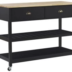 Beliani Îlots Et Dessertes Desserte Noire à Roulettes