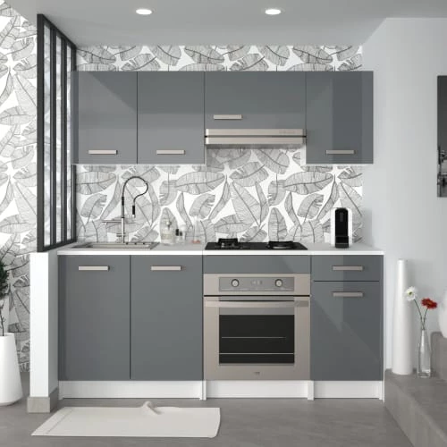 Urban Meuble Meubles Haut Ensemble De Meubles De Cuisine Complète Modulaire Linéaire 6 Pcs 4 Urban Meuble Meubles Haut Ensemble De Meubles De Cuisine Complète Modulaire Linéaire 6 Pcs – Image 2