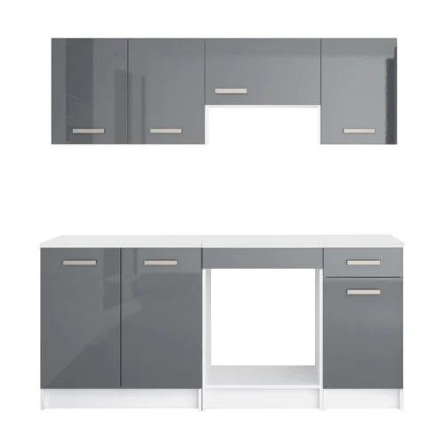 Urban Meuble Meubles Haut Ensemble De Meubles De Cuisine Complète Modulaire Linéaire 6 Pcs 3 Urban Meuble Meubles Haut Ensemble De Meubles De Cuisine Complète Modulaire Linéaire 6 Pcs