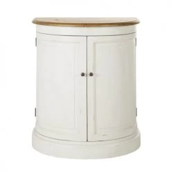 Maisons Du Monde Îlots Et Dessertes Etagère 2 Portes Pour îlot Central Cuisine Modulable En Pin Recyclé Ivoire