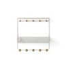 Umbra Portemanteaux Et Patères Étagère Blanche Avec Crochets, 31 X 32 X 10 -Meubles de cuisine Soldes etagere blanche avec crochets 31 x 32 x 10