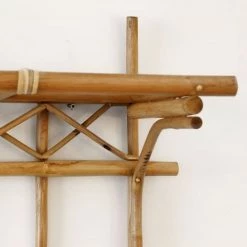 Casatera Portemanteaux Et Patères Etagère Porte-manteau Rotin Naturel Bois Clair -Meubles de cuisine Soldes etagere porte manteau rotin naturel bois clair 2