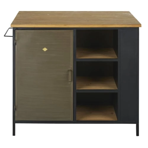 Maisons Du Monde Îlots Et Dessertes Îlot Central Cuisine 1 Porte En Bois De Sapin Et Métal Noir 3 Maisons Du Monde Îlots Et Dessertes Îlot Central Cuisine 1 Porte En Bois De Sapin Et Métal Noir