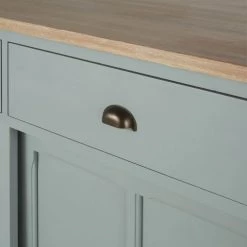 Maisons Du Monde Îlots Et Dessertes Îlot Central Cuisine 2 Portes 2 Tiroirs Vert De Gris -Meubles de cuisine Soldes ilot central cuisine 2 portes 2 tiroirs vert de gris 1000 8 14 219733 3