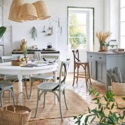 Maisons Du Monde Îlots Et Dessertes Îlot Central Cuisine 2 Portes 2 Tiroirs Vert De Gris -Meubles de cuisine Soldes ilot central cuisine 2 portes 2 tiroirs vert de gris 1000 8 14 219733 5