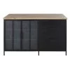 Maisons Du Monde Îlots Et Dessertes Îlot Central Cuisine 2 Portes 3 Tiroirs En Métal Noir Mat Et Bois De Manguier Massif -Meubles de cuisine Soldes ilot central cuisine 2 portes 3 tiroirs en metal noir mat et bois de manguier massif 1000 7 9 219851 1