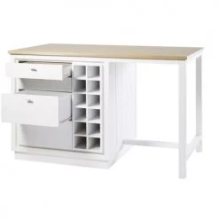 Maisons Du Monde Îlots Et Dessertes Îlot Central Cuisine 6 Tiroirs 2 Portes Blanc -Meubles de cuisine Soldes ilot central cuisine 6 tiroirs 2 portes blanc 1000 1 2 187987 5