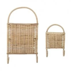 Bloomingville Portemanteaux Et Patères Lot De 2 Crochets En Rotin Beige