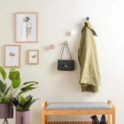 Present Time Portemanteaux Et Patères Lot De 4 Patères Carré -Meubles de cuisine Soldes lot de 4 pateres carre 2