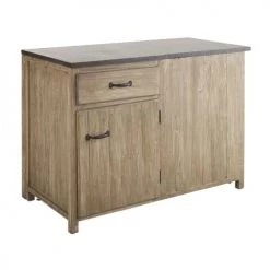 Maisons Du Monde Meubles Bas Meuble Bas D'angle Gauche De Cuisine 1 Porte 1 Tiroir En Pin Recyclé Grisé -Meubles de cuisine Soldes meuble bas d angle gauche de cuisine 1 porte 1 tiroir en pin recycle grise 1000 14 2 201804 3