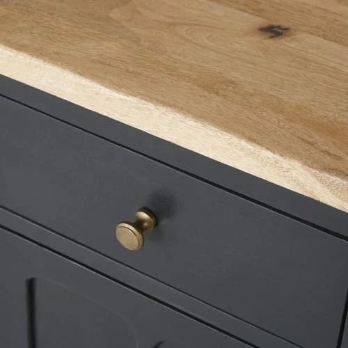 Maisons Du Monde Meubles Bas Meuble Bas De Cuisine 1 Porte 1 Tiroir En Manguier Massif Gris Ardoise 6 Maisons Du Monde Meubles Bas Meuble Bas De Cuisine 1 Porte 1 Tiroir En Manguier Massif Gris Ardoise – Image 4