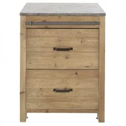 Maisons Du Monde Meubles Bas Meuble Bas De Cuisine 2 Tiroirs En Pin Recyclé Effet Vieilli L70