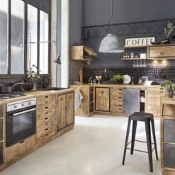 Maisons Du Monde Meubles Bas Meuble Bas De Cuisine 3 Tiroirs En Manguier Massif -Meubles de cuisine Soldes meuble bas de cuisine 3 tiroirs en manguier massif 1000 10 13 187588 6