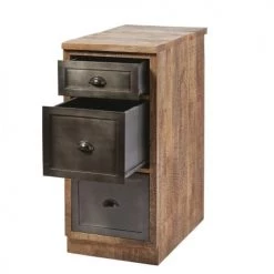 Maisons Du Monde Meubles Bas Meuble Bas De Cuisine 3 Tiroirs En Manguier Massif Et Métal Gris -Meubles de cuisine Soldes meuble bas de cuisine 3 tiroirs en manguier massif et metal gris 1000 8 11 187586 3