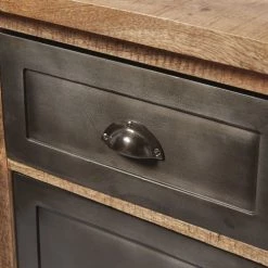 Maisons Du Monde Meubles Bas Meuble Bas De Cuisine 3 Tiroirs En Manguier Massif Et Métal Gris -Meubles de cuisine Soldes meuble bas de cuisine 3 tiroirs en manguier massif et metal gris 1000 8 11 187586 4