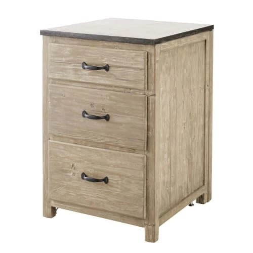 Maisons Du Monde Meubles Bas Meuble Bas De Cuisine 3 Tiroirs En Pin Recyclé 5 Maisons Du Monde Meubles Bas Meuble Bas De Cuisine 3 Tiroirs En Pin Recyclé – Image 3