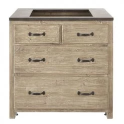 Maisons Du Monde Meubles Bas Meuble Bas De Cuisine 4 Tiroirs En Pin Recyclé